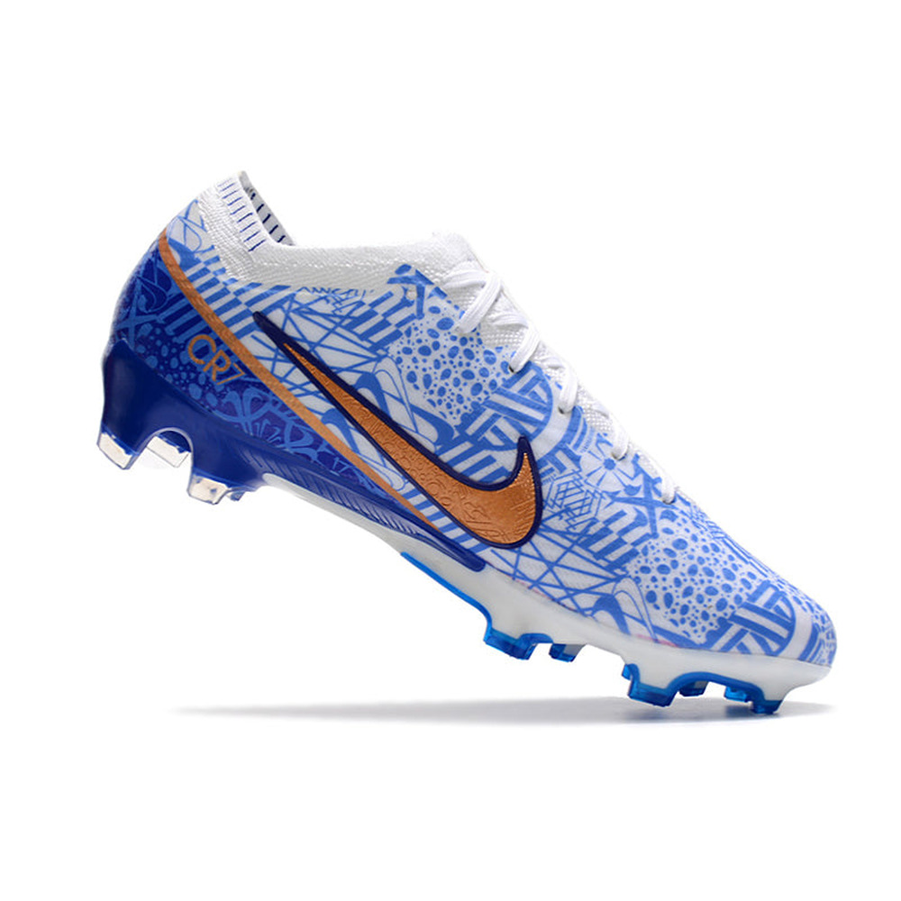 Chuteira Infantil Campo Nike Air Zoom Mercurial Vapor 15 Elite FG Azul 