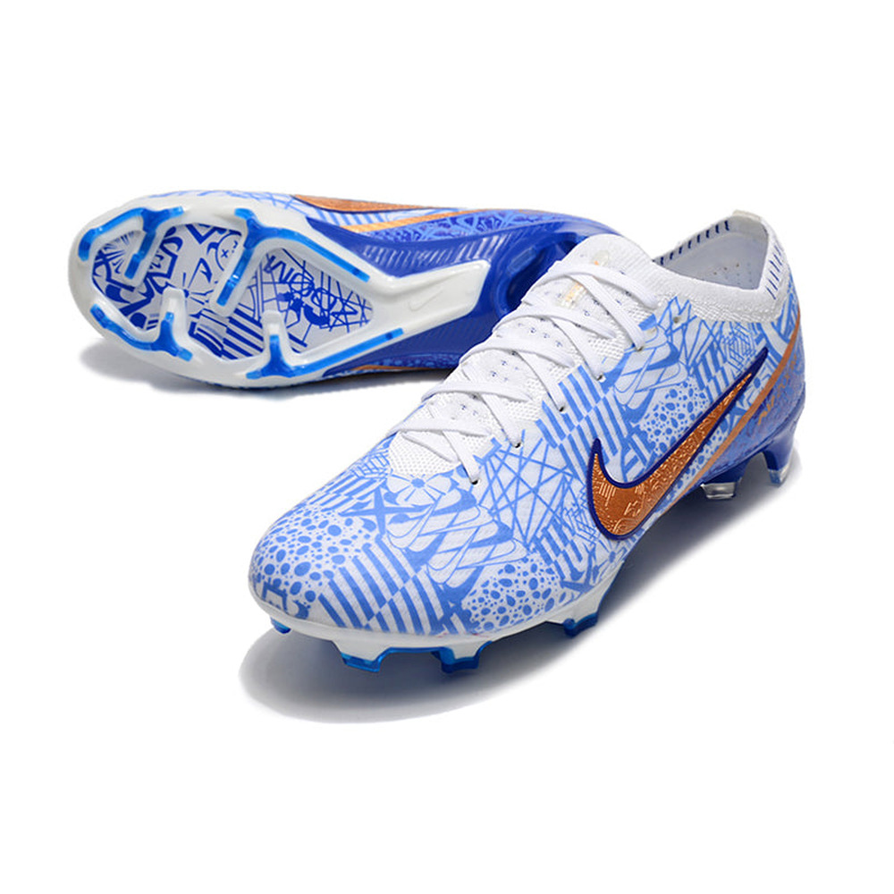 Chuteira Infantil Campo Nike Air Zoom Mercurial Vapor 15 Elite FG Azul 