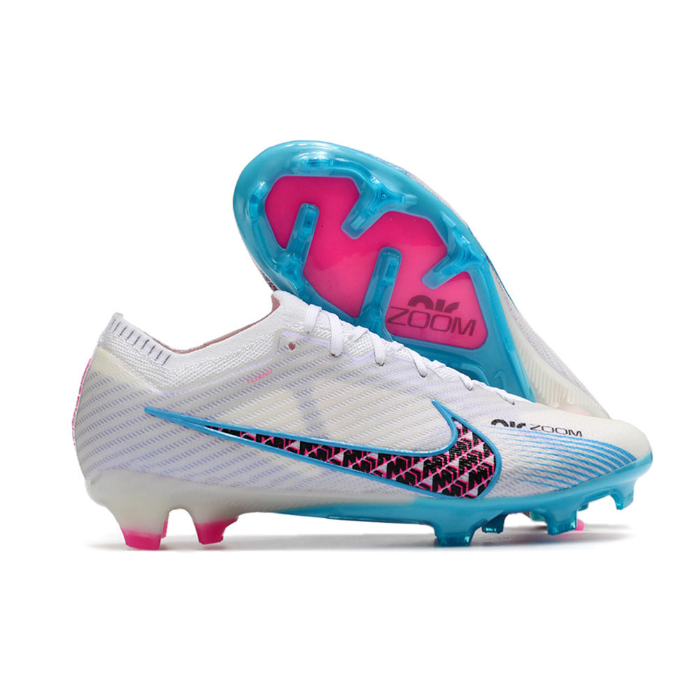 Chuteira Infantil Campo Nike Air Zoom Mercurial Vapor 15 Elite FG Branca 