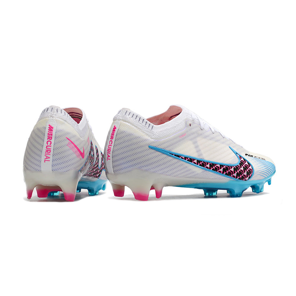 Chuteira Infantil Campo Nike Air Zoom Mercurial Vapor 15 Elite FG Branca 