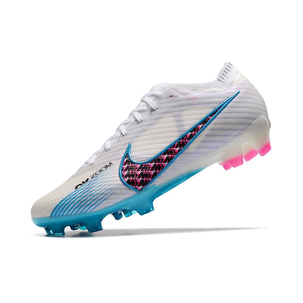 Chuteira Infantil Campo Nike Air Zoom Mercurial Vapor 15 Elite FG Branca 