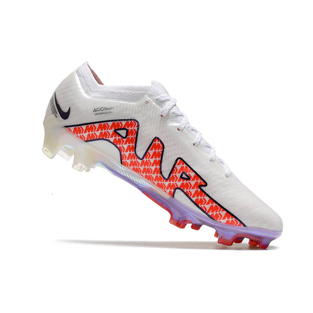 Chuteira Infantil Campo Nike Air Zoom Mercurial Vapor 15 Elite FG Branca 