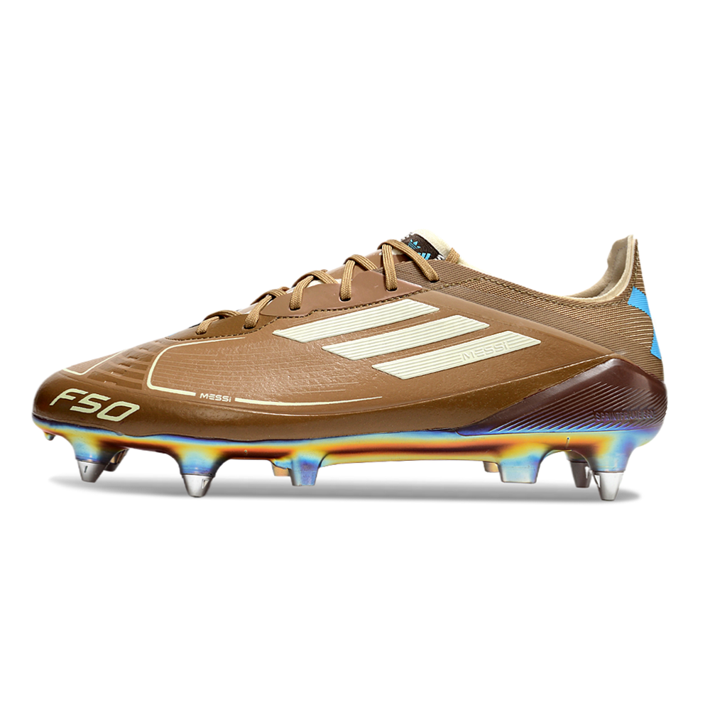 Chuteira Campo Adidas F50 Ponta de Aluminio Marrom