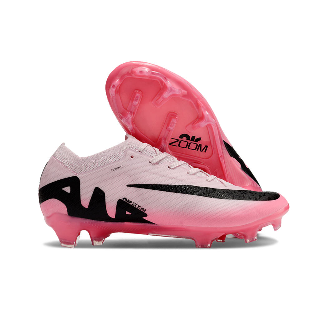 Chuteira Infantil Campo Nike Air Zoom Mercurial Vapor 15 Elite FG Rosa e Preto 