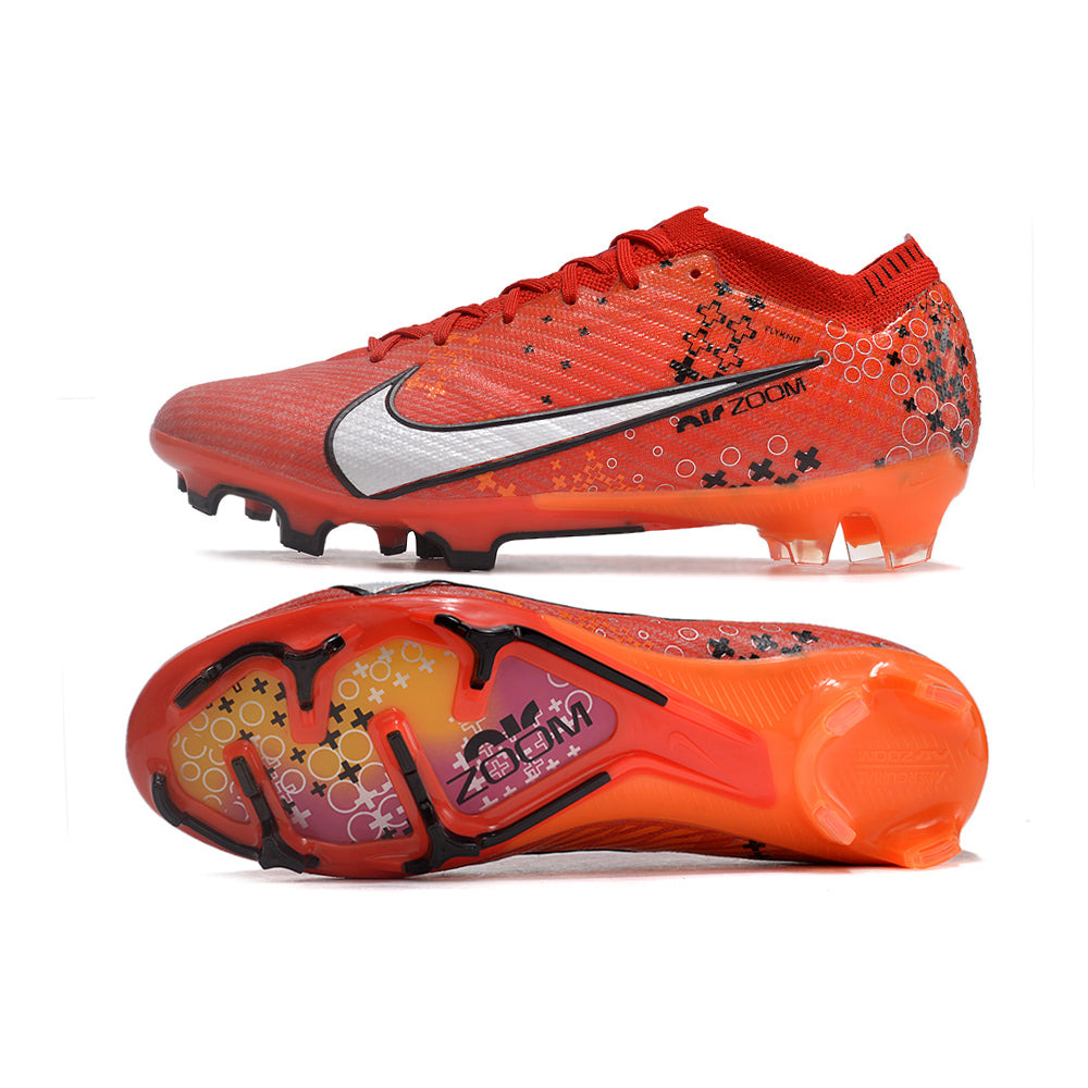 Chuteira Infantil Campo Nike Air Zoom Mercurial Vapor 15 Elite FG Vermelha 