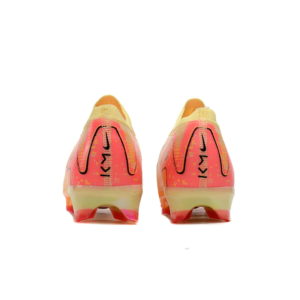 Chuteira Infantil Campo Nike Air Zoom Mercurial Vapor 16 Elite FG Amarelo e Laranja 