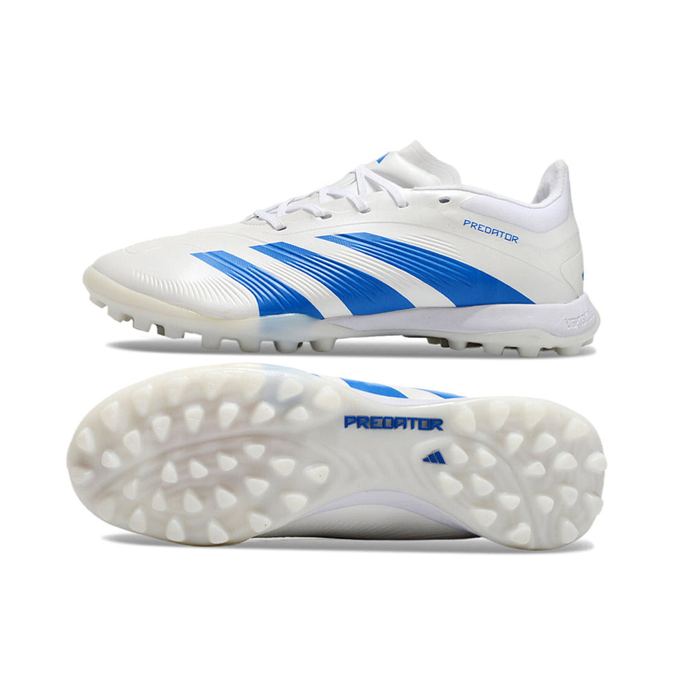 Chuteira Infantil Society Adidas Predator Elite TF Branca e Azul 