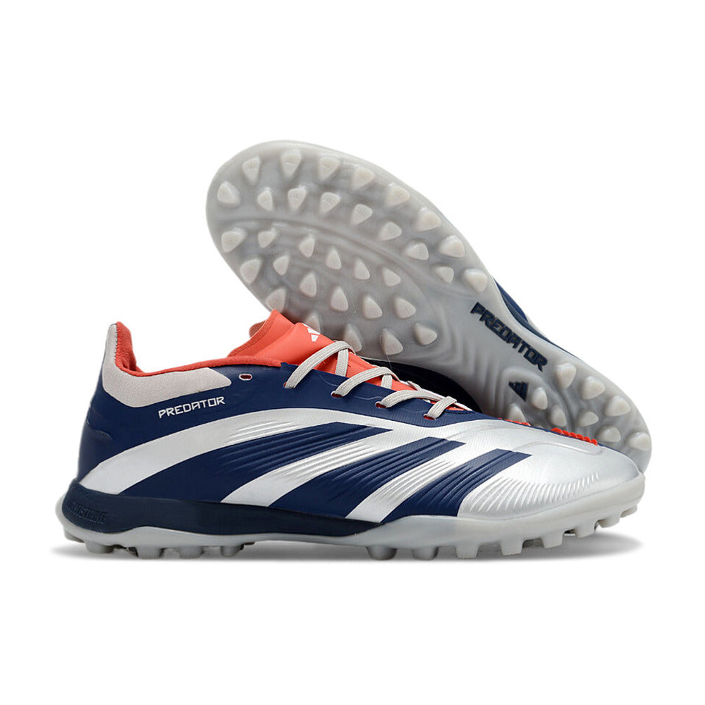 Chuteira Infantil Society Adidas Predator Elite TF Prata e Azul 