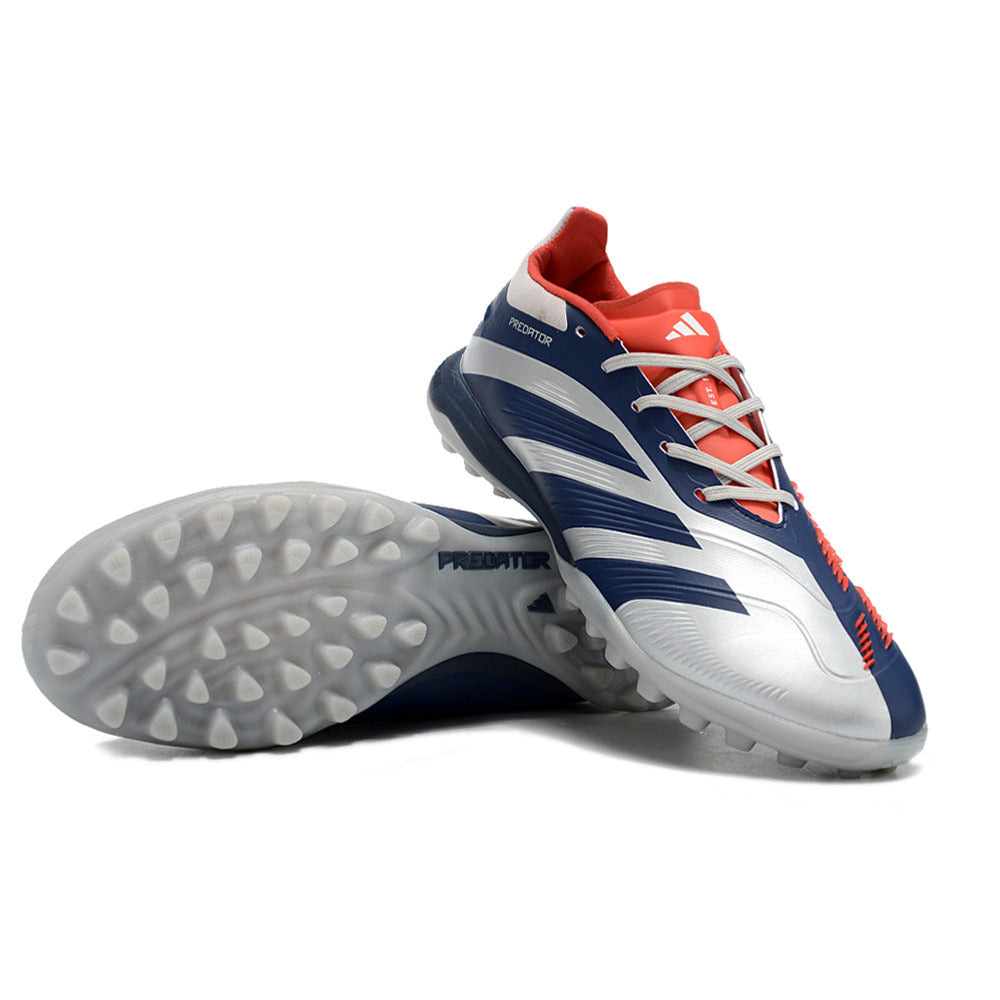 Chuteira Infantil Society Adidas Predator Elite TF Prata e Azul 