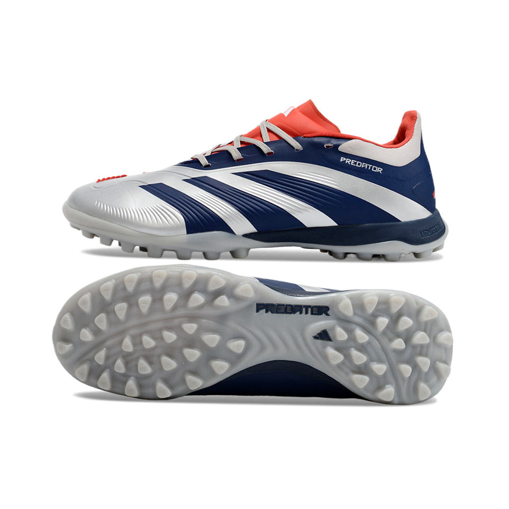 Chuteira Infantil Society Adidas Predator Elite TF Prata e Azul 