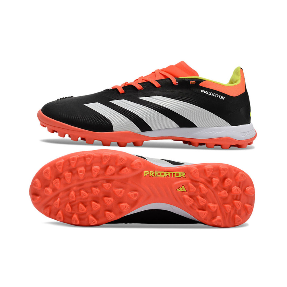 Chuteira Infantil Society Adidas Predator Elite TF Preta, Laranja e Branco 