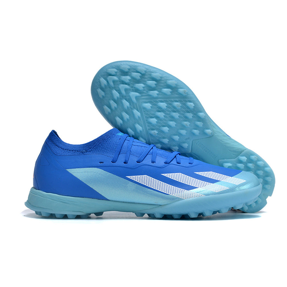 Chuteira Infantil Society Adidas X Crazyfast.1 TF Azul 