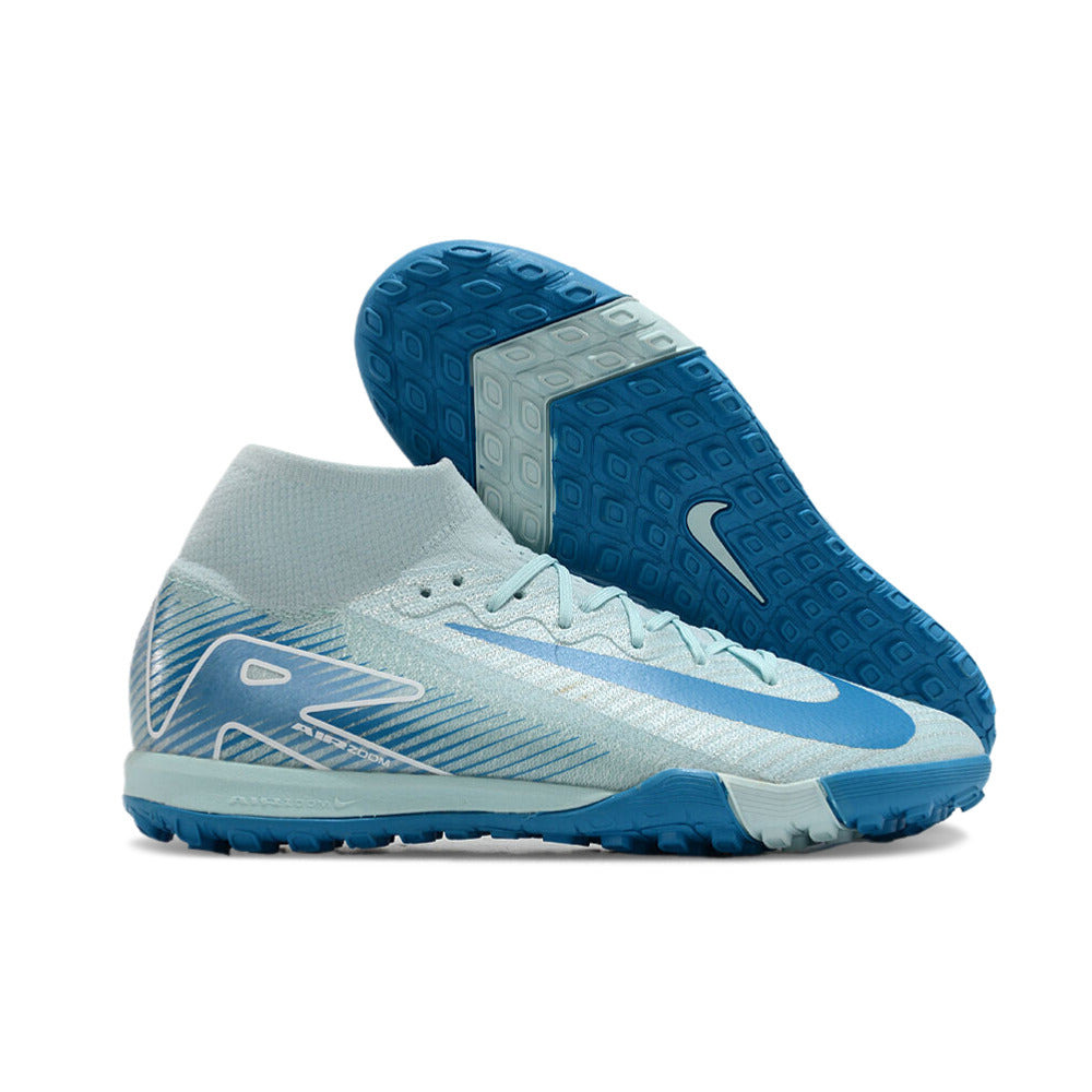 Chuteira Infantil Society Nike Air Zoom Mercurial Superfly 10 Elite TF Azul 