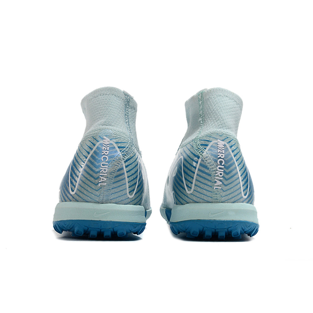 Chuteira Infantil Society Nike Air Zoom Mercurial Superfly 10 Elite TF Azul 