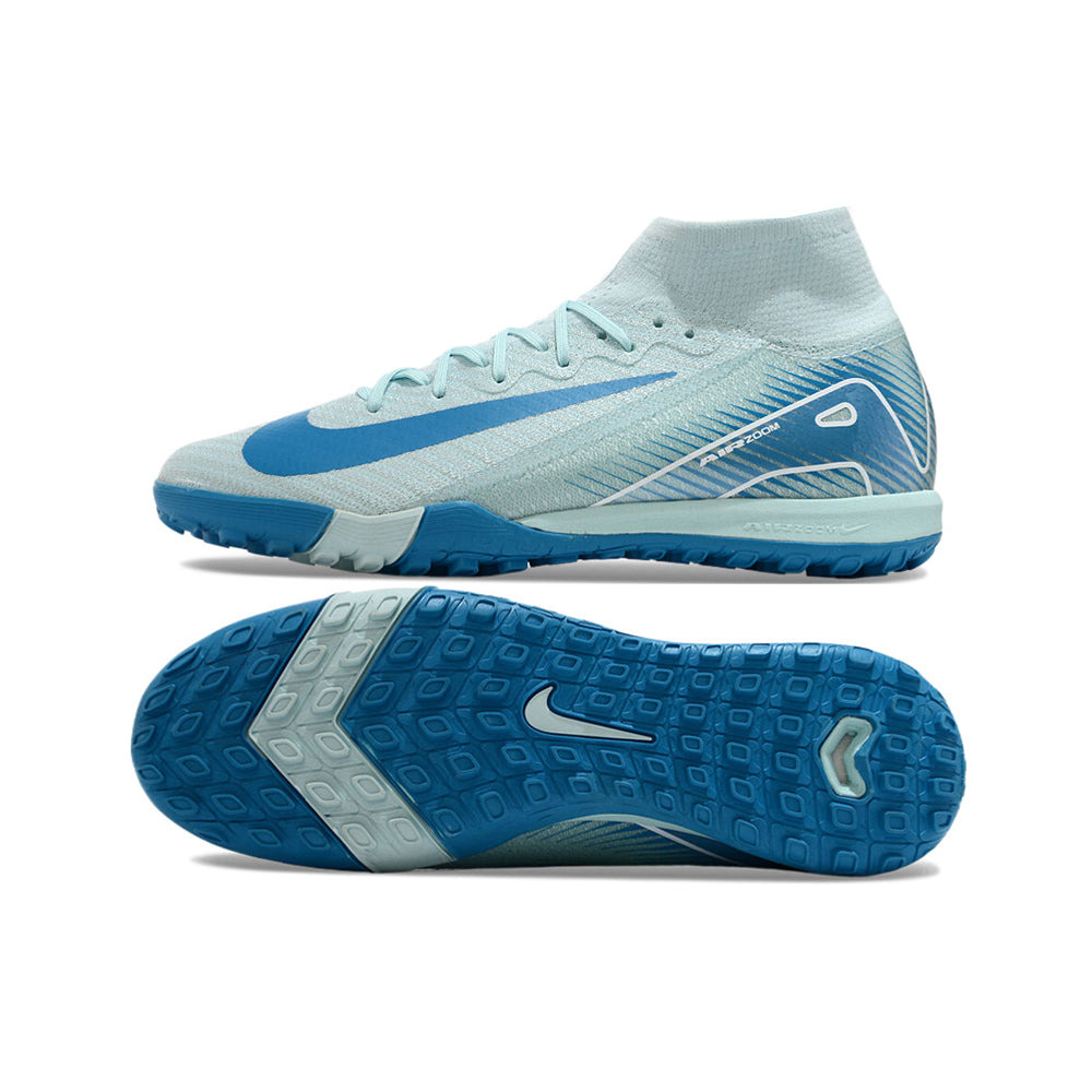 Chuteira Infantil Society Nike Air Zoom Mercurial Superfly 10 Elite TF Azul 