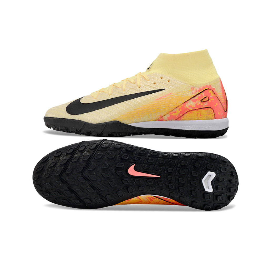 Chuteira Infantil Society Nike Air Zoom Mercurial Superfly 10 Elite TF Laranja e Preto 