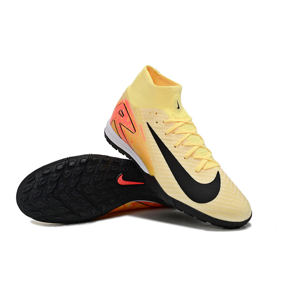Chuteira Infantil Society Nike Air Zoom Mercurial Superfly 10 Elite TF Laranja e Preto 