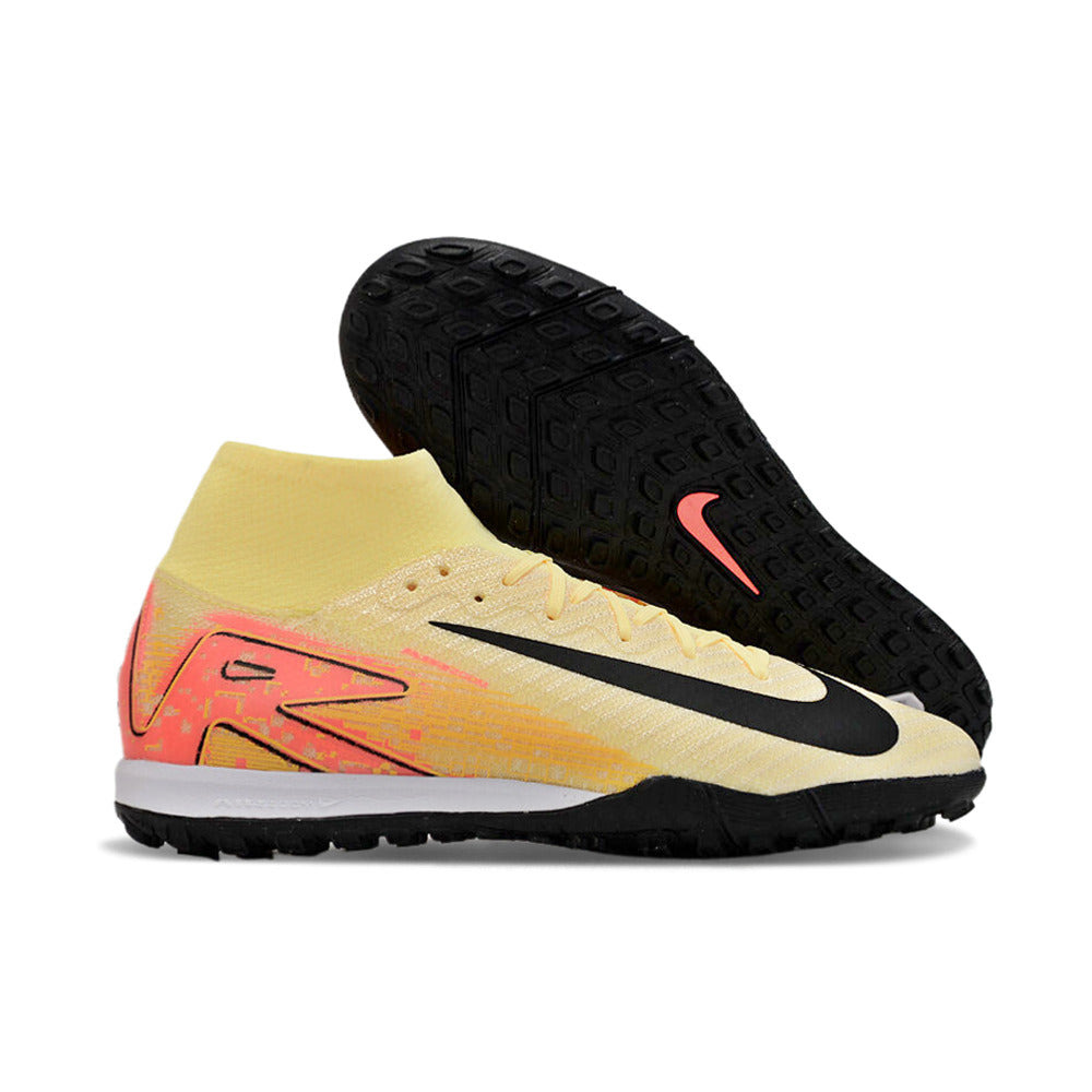 Chuteira Infantil Society Nike Air Zoom Mercurial Superfly 10 Elite TF Laranja e Preto 