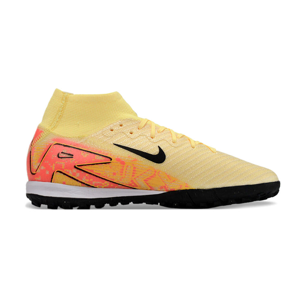 Chuteira Infantil Society Nike Air Zoom Mercurial Superfly 10 Elite TF Laranja e Preto 