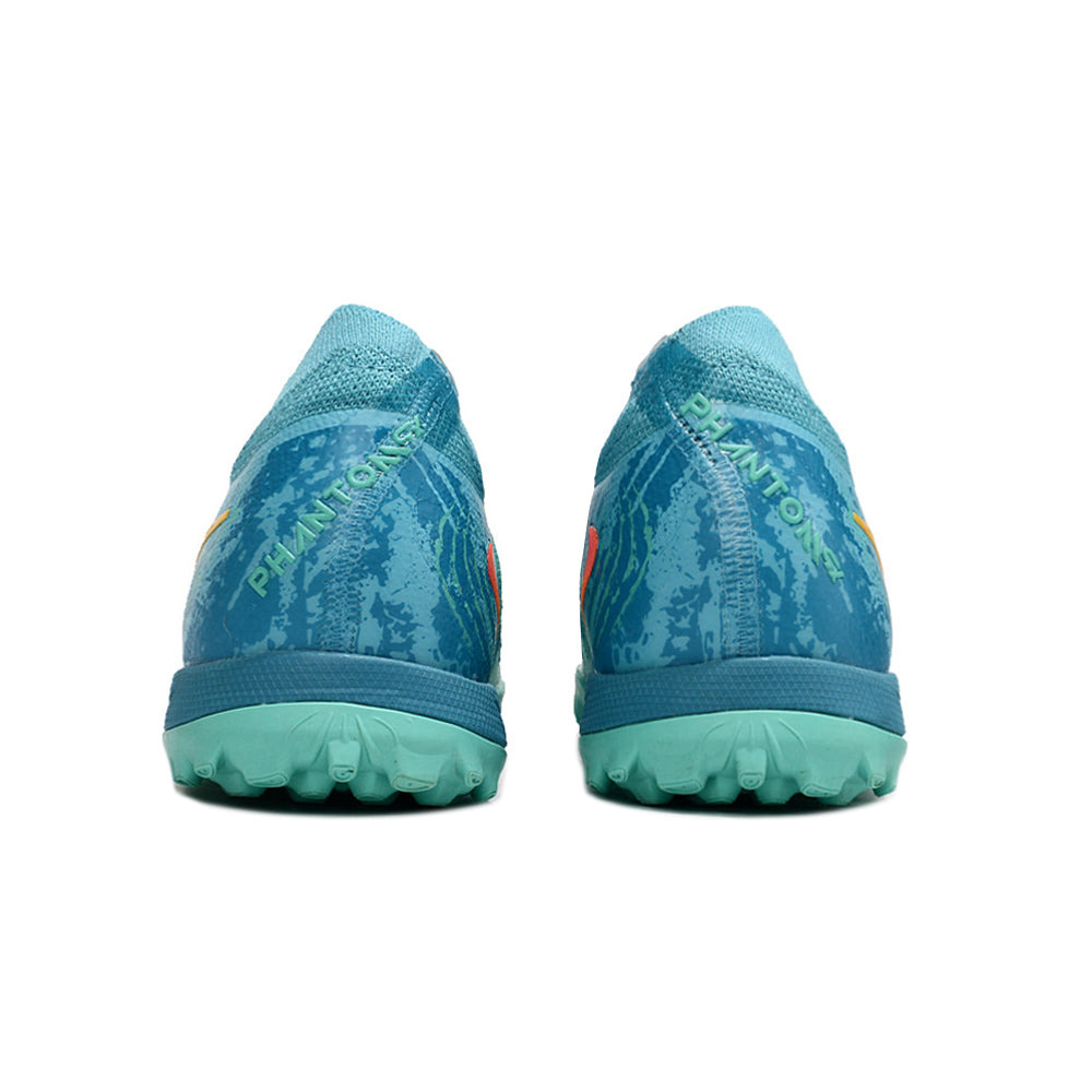 Chuteira Infantil Society Nike Phantom GX 2 Elite TF Azul e Verde 