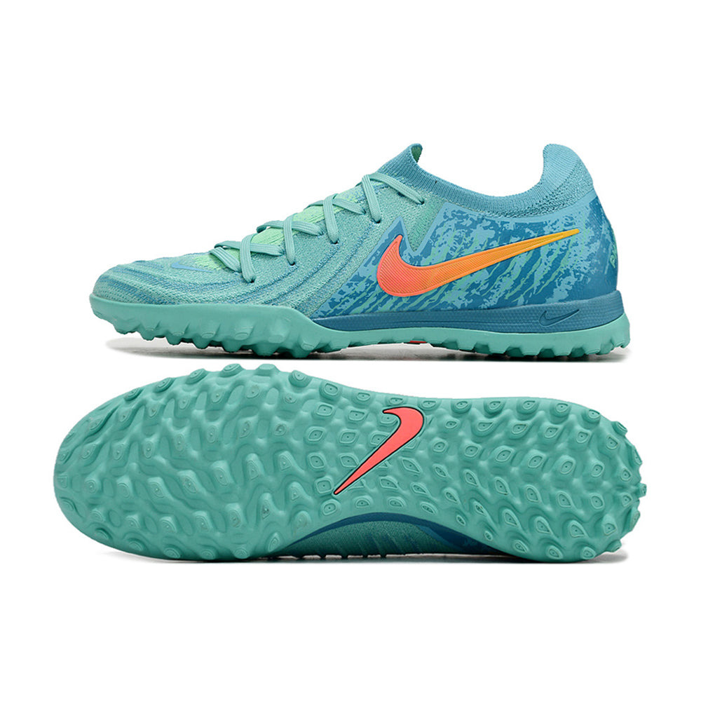 Chuteira Infantil Society Nike Phantom GX 2 Elite TF Azul e Verde 