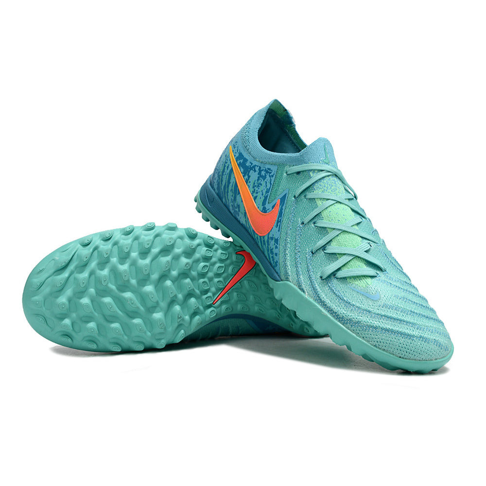 Chuteira Infantil Society Nike Phantom GX 2 Elite TF Azul e Verde 
