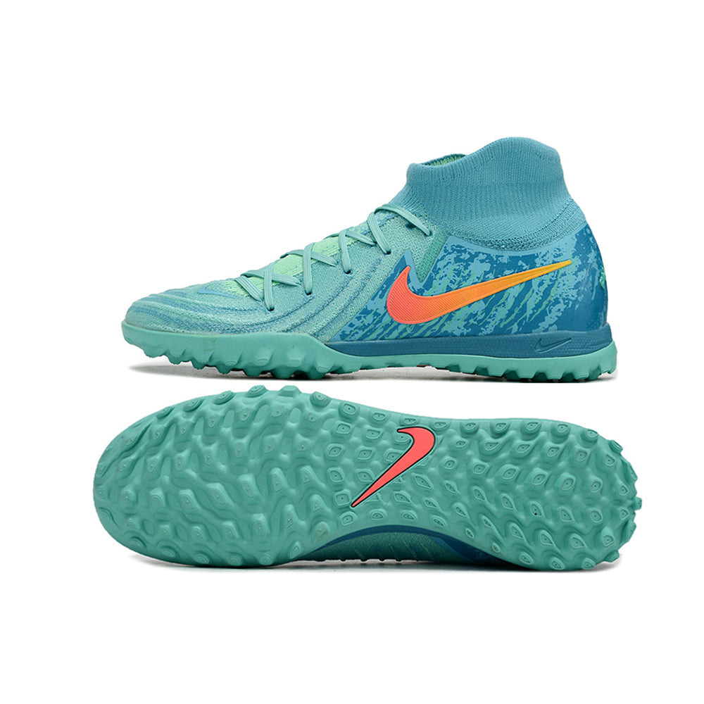 Chuteira Infantil Society Nike Phantom Luna 2 Elite TF Azul e Verde 