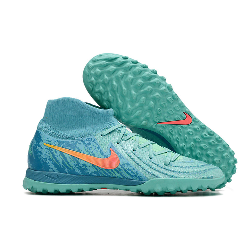 Chuteira Infantil Society Nike Phantom Luna 2 Elite TF Azul e Verde 