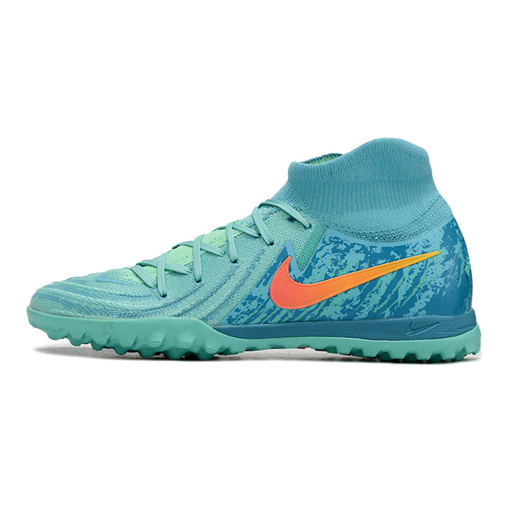 Chuteira Infantil Society Nike Phantom Luna 2 Elite TF Azul e Verde 