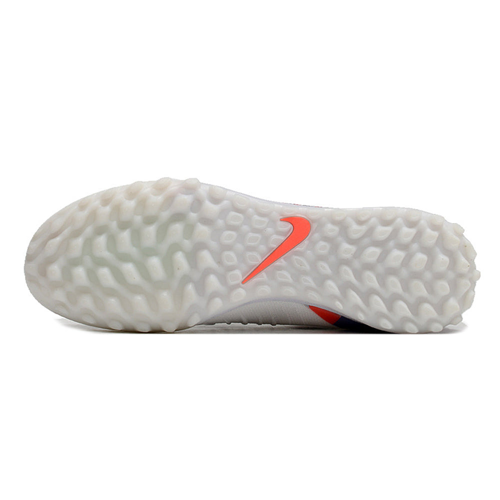 Chuteira Infantil Society Nike Phantom Luna 2 Elite TF Branca, Cinza e Vermelha 