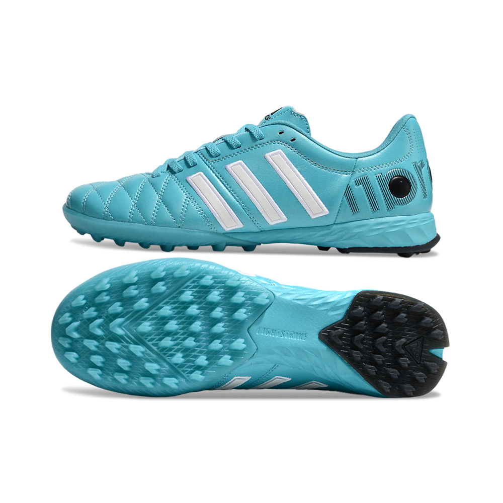 Chuteira Society Adidas AdiPure 11 Pro TF Azul e Branca