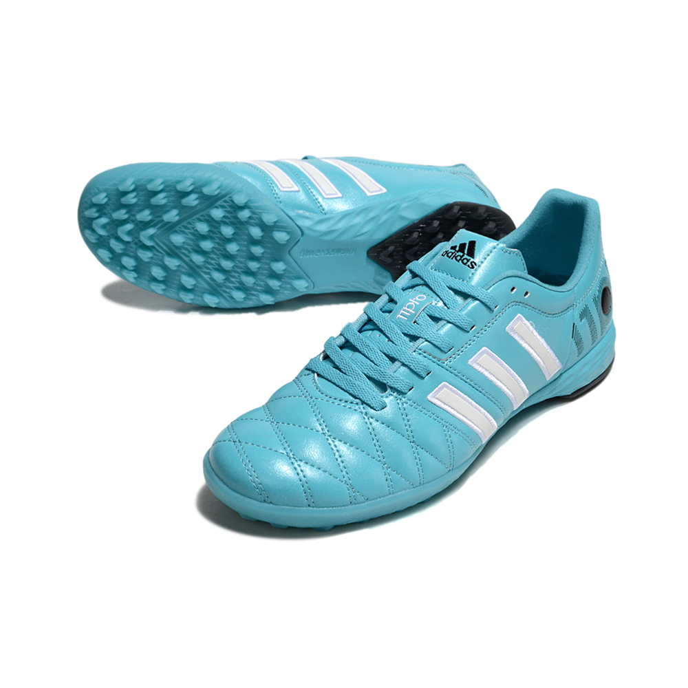 Chuteira Society Adidas AdiPure 11 Pro TF Azul e Branca