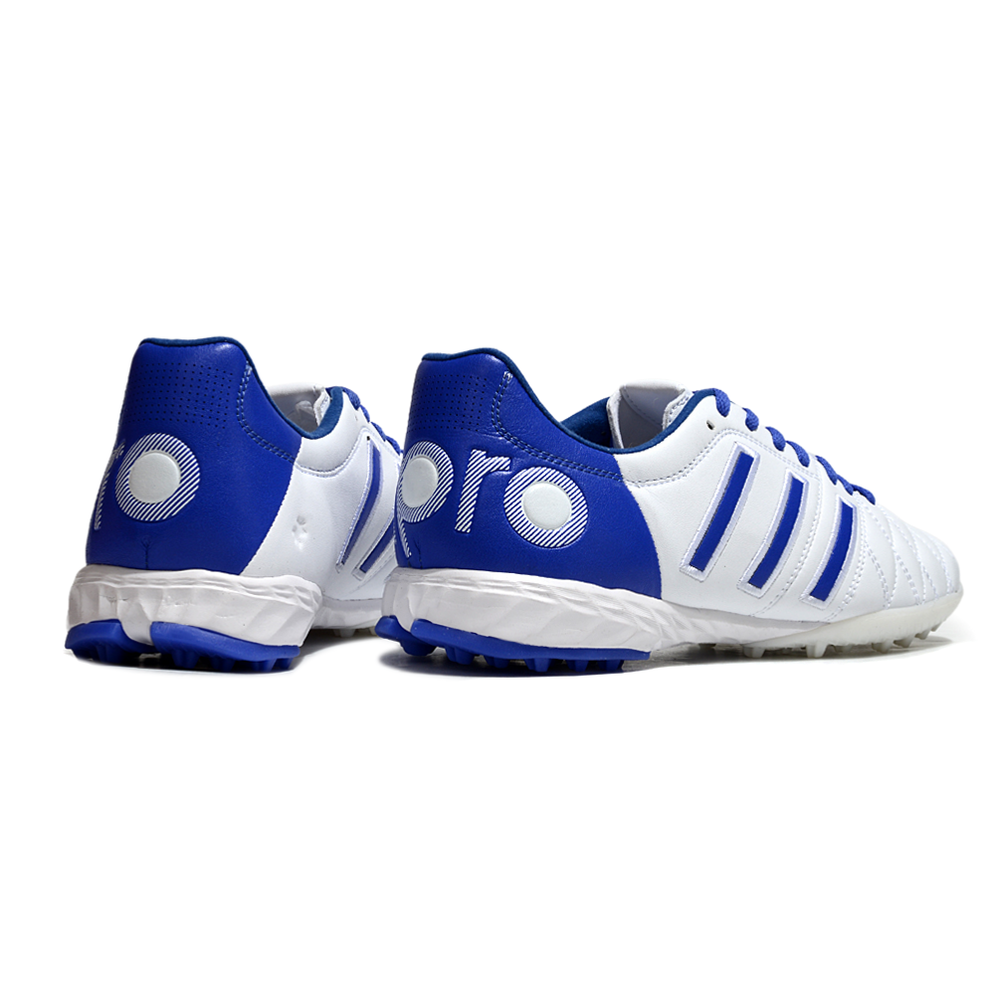 Chuteira Society Adidas AdiPure 11 Pro TF Branca e Azul