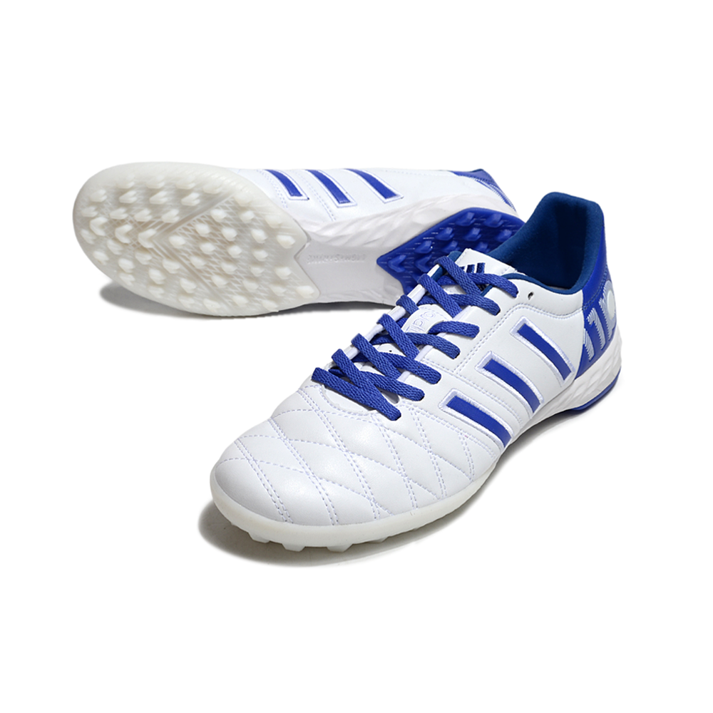 Chuteira Society Adidas AdiPure 11 Pro TF Branca e Azul