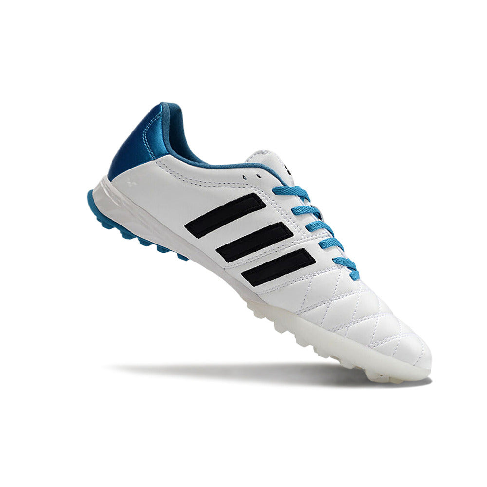 Chuteira Society Adidas AdiPure 11 Pro TF Branca e Azul 