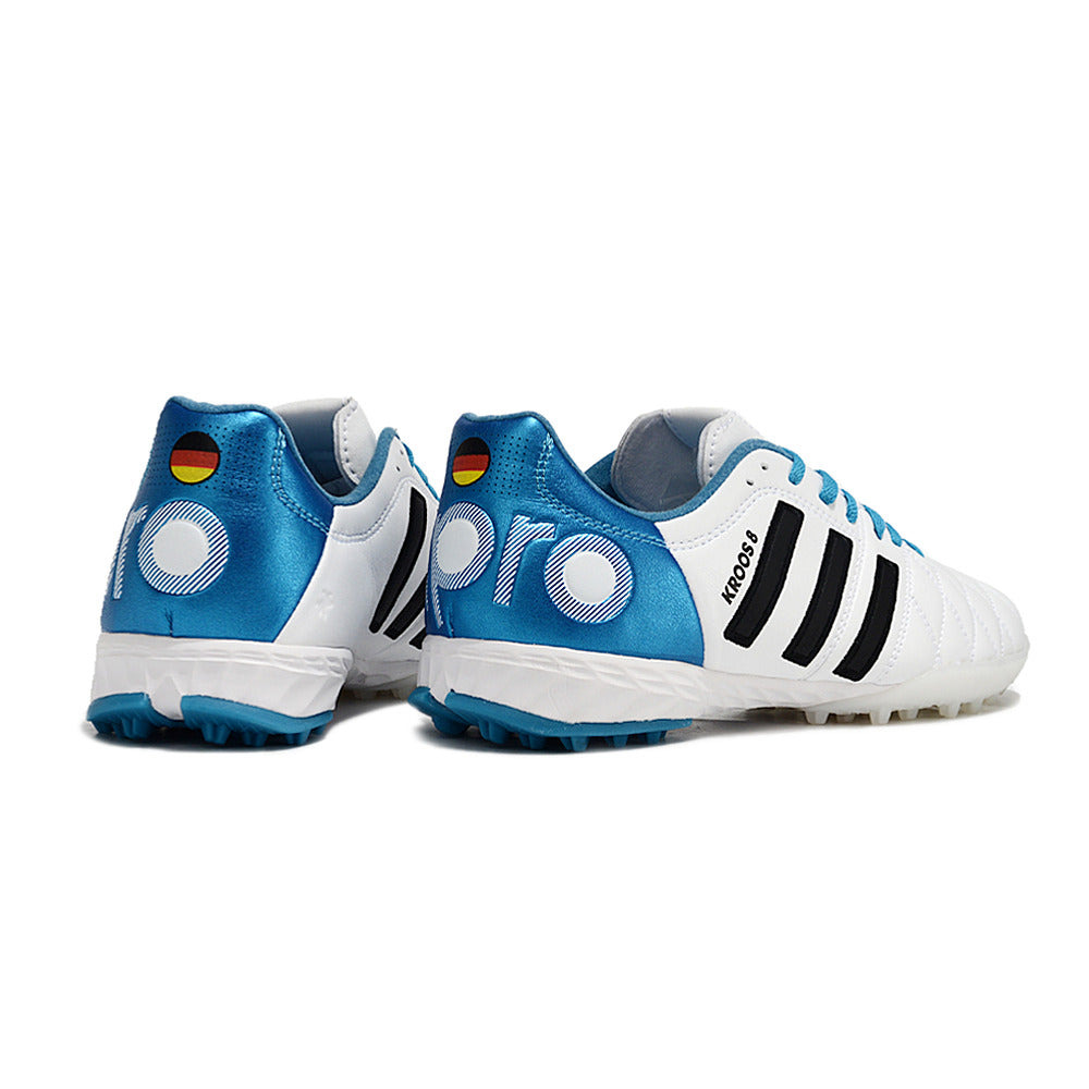 Chuteira Society Adidas AdiPure 11 Pro TF Branca e Azul 