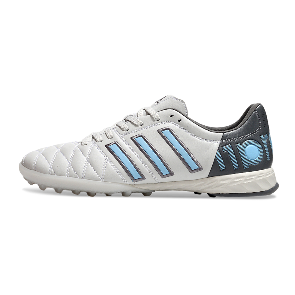 Chuteira Society Adidas AdiPure 11 Pro TF Branca, Cinza e Azul