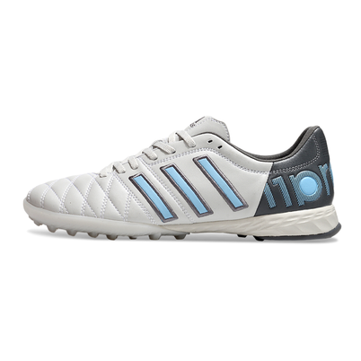 Chuteira Society Adidas AdiPure 11 Pro TF Branca, Cinza e Azul