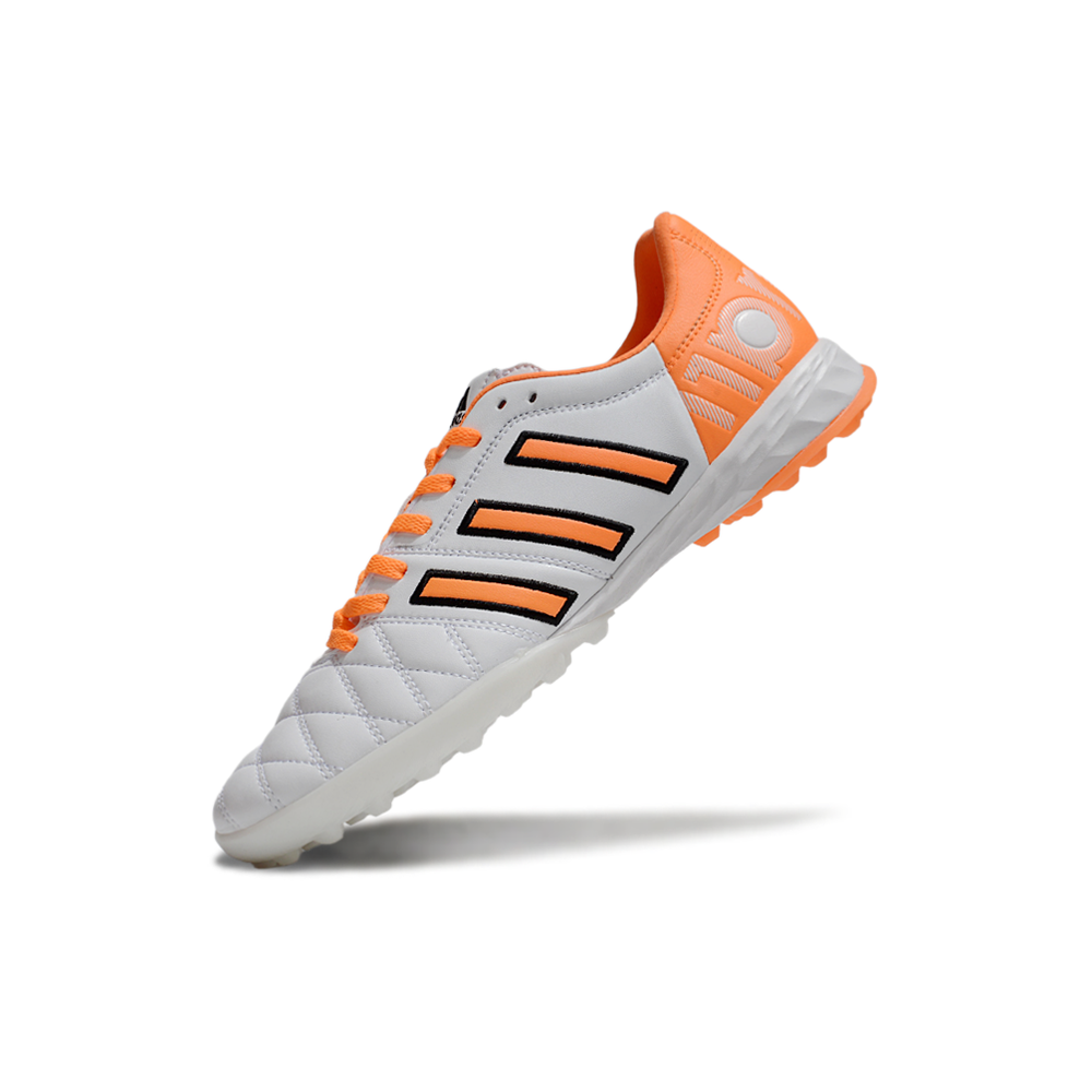 Chuteira Society Adidas AdiPure 11 Pro TF Branco e Laranja