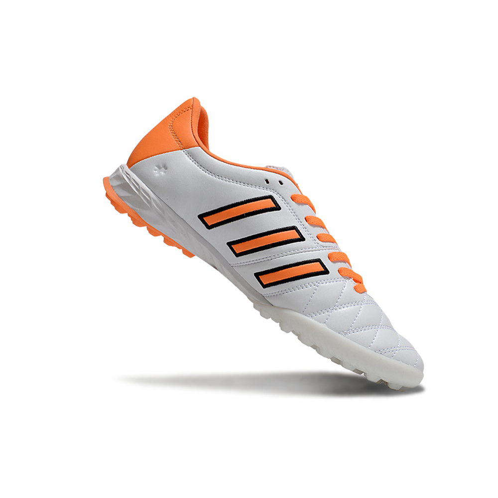 Chuteira Society Adidas AdiPure 11 Pro TF Branco e Laranja
