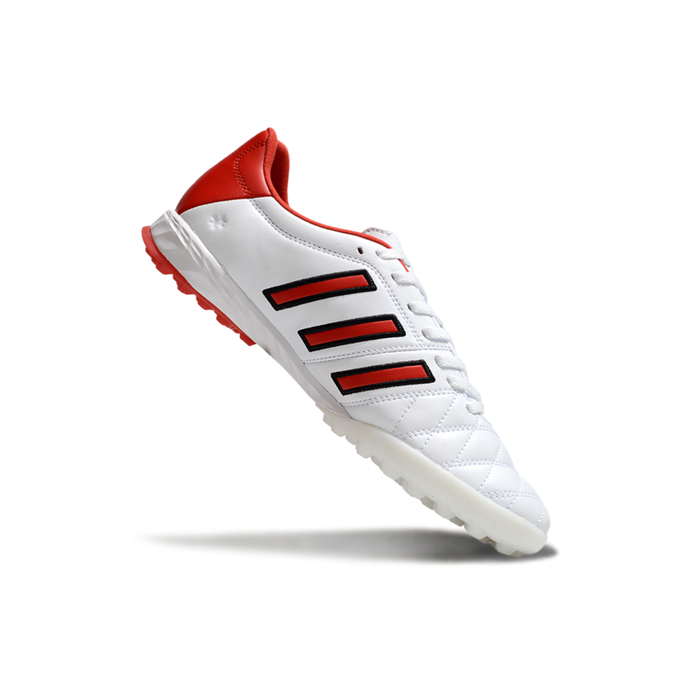 Chuteira Society Adidas AdiPure 11 Pro TF Branco e Vermelho