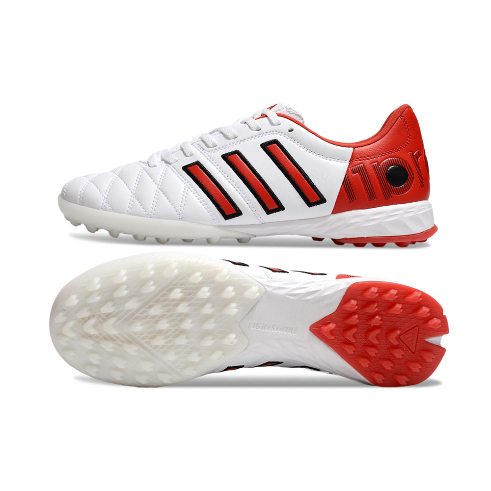 Chuteira Society Adidas AdiPure 11 Pro TF Branco e Vermelho
