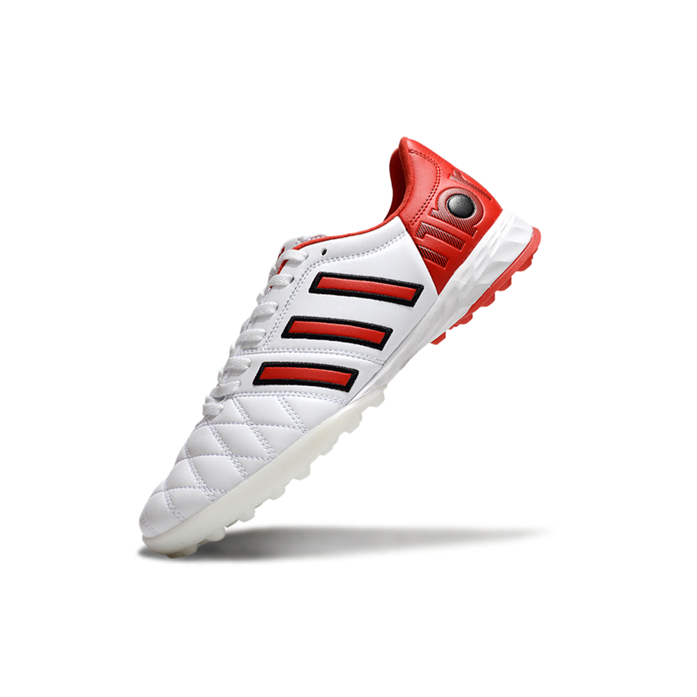 Chuteira Society Adidas AdiPure 11 Pro TF Branco e Vermelho