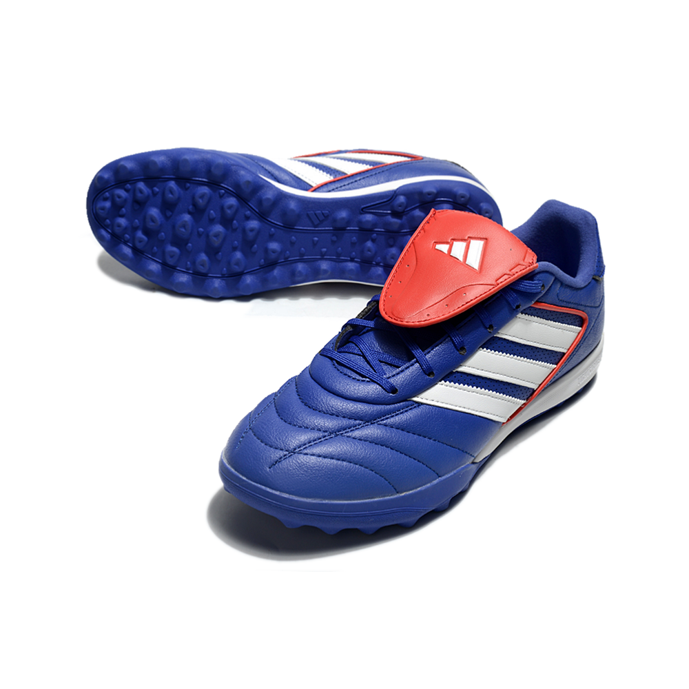 Chuteira Society Adidas Copa Gloro TF Azul, Branco e Vermelho