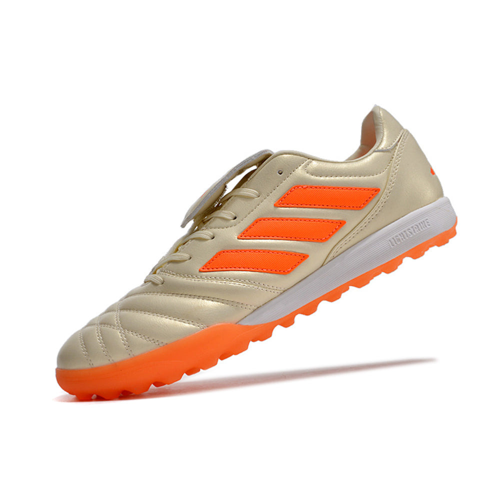 Chuteira Society Adidas Copa Gloro TF Bege e Laranja