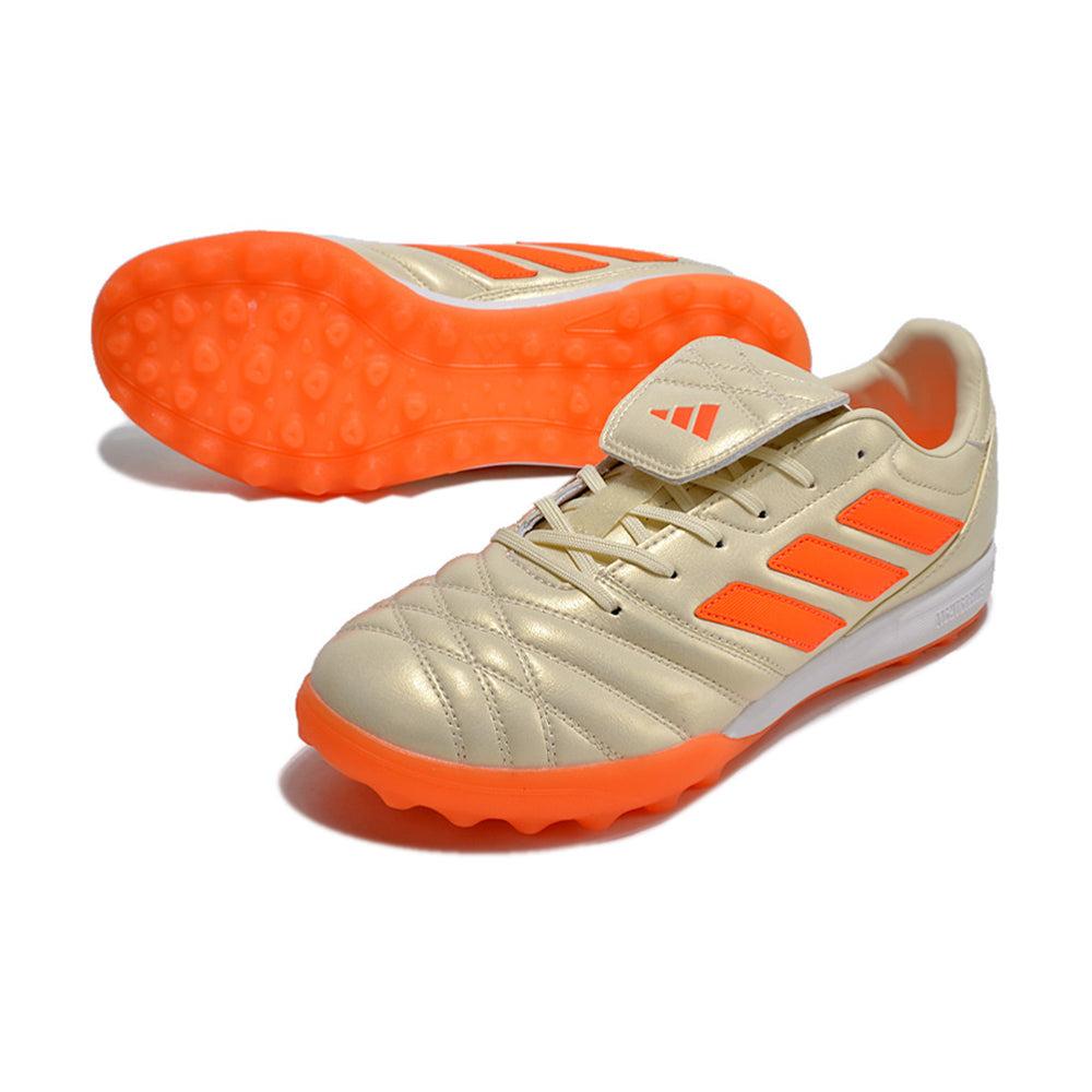 Chuteira Society Adidas Copa Gloro TF Bege e Laranja