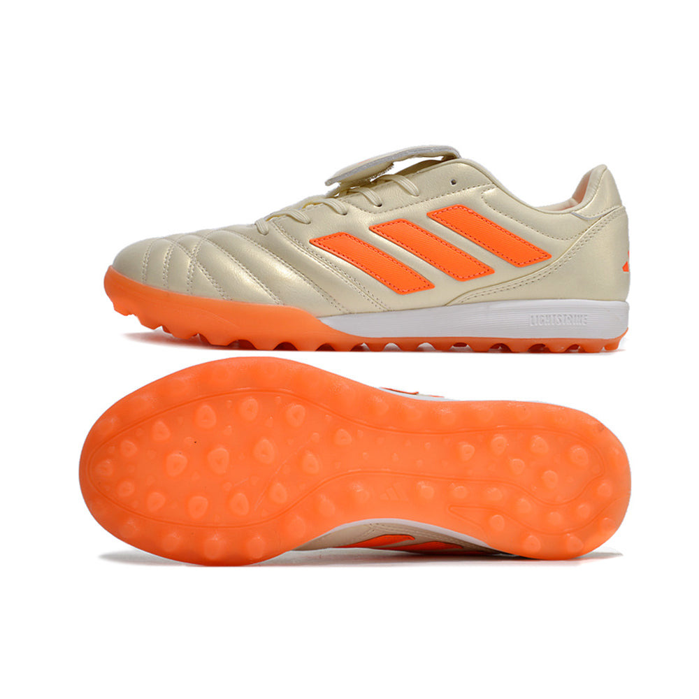 Chuteira Society Adidas Copa Gloro TF Bege e Laranja