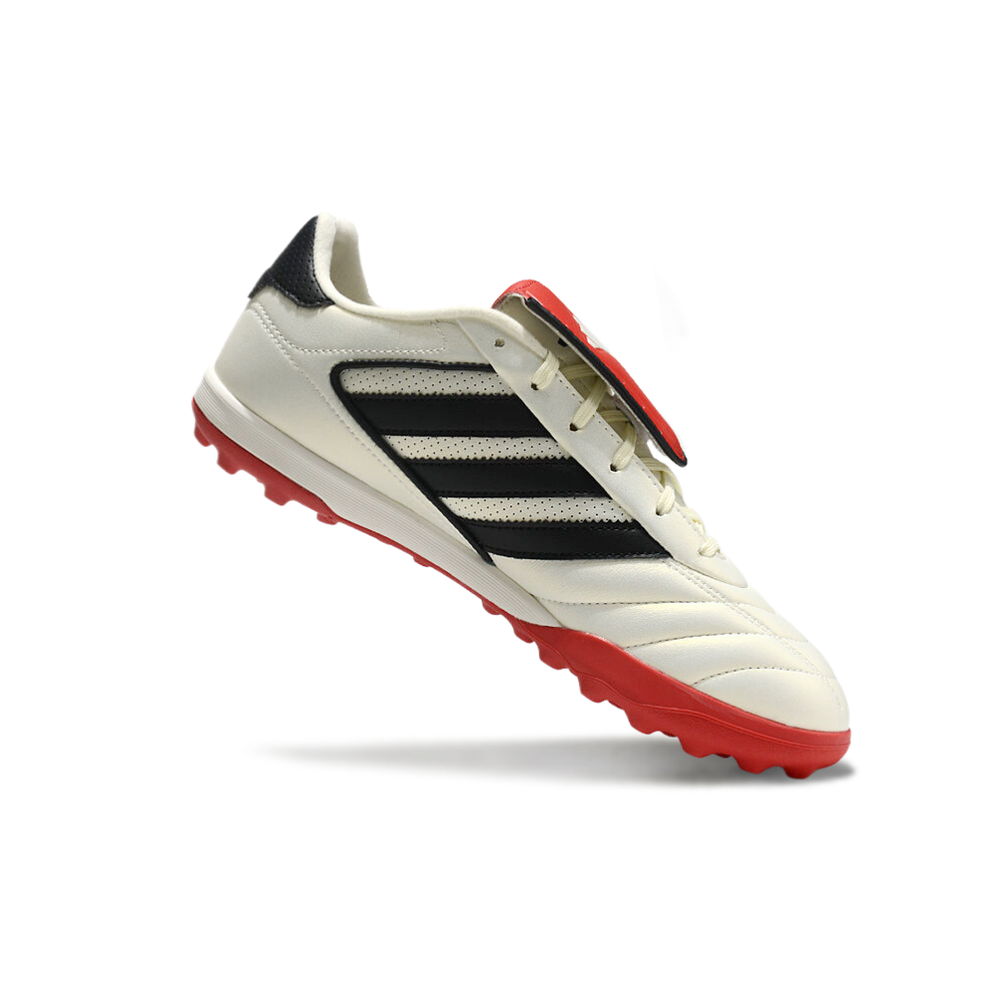 Chuteira Society Adidas Copa Gloro TF Bege, Vermelho e Preto