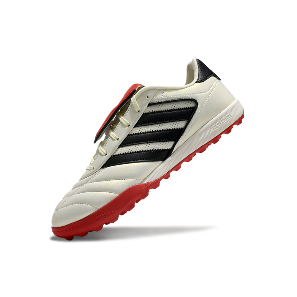 Chuteira Society Adidas Copa Gloro TF Bege, Vermelho e Preto
