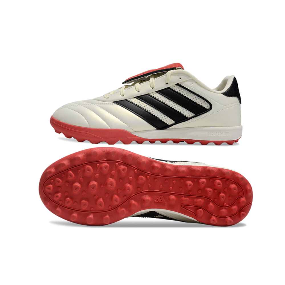 Chuteira Society Adidas Copa Gloro TF Bege, Vermelho e Preto